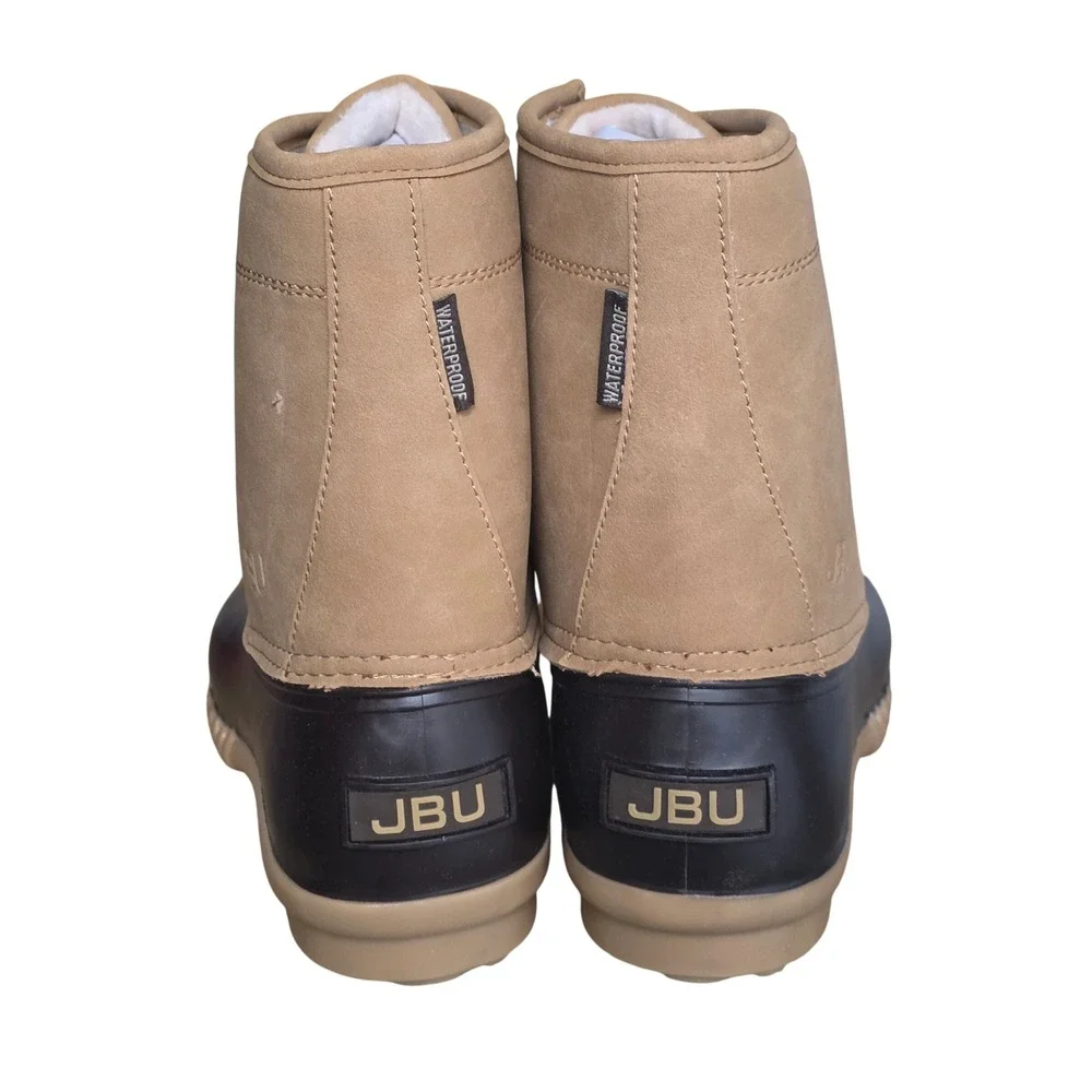 JBU‎ by Jambu Maine Waterproof Duck Boots Mens 12 Dark Brown Beige N3MNE20 NEW